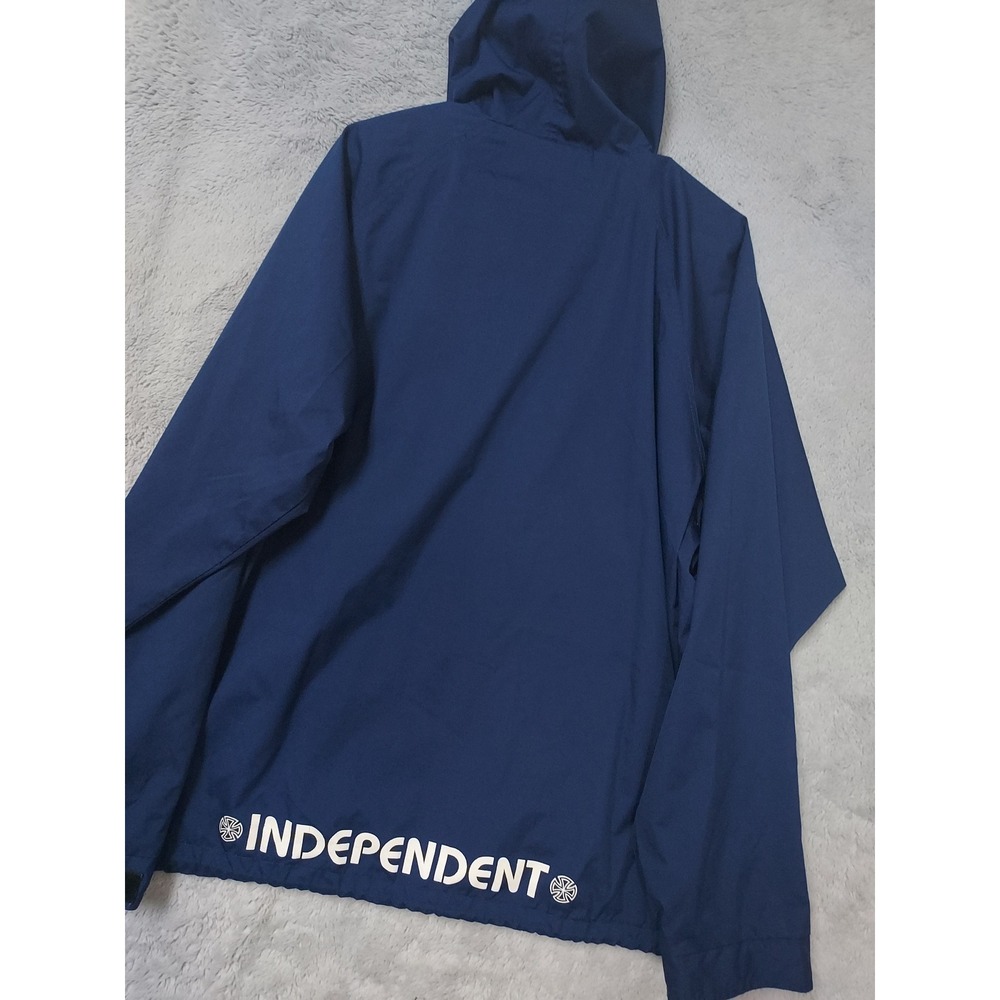 Vintage Independent Jacket Mens XL Built To Grind Skateboard Windbreaker Hoodie